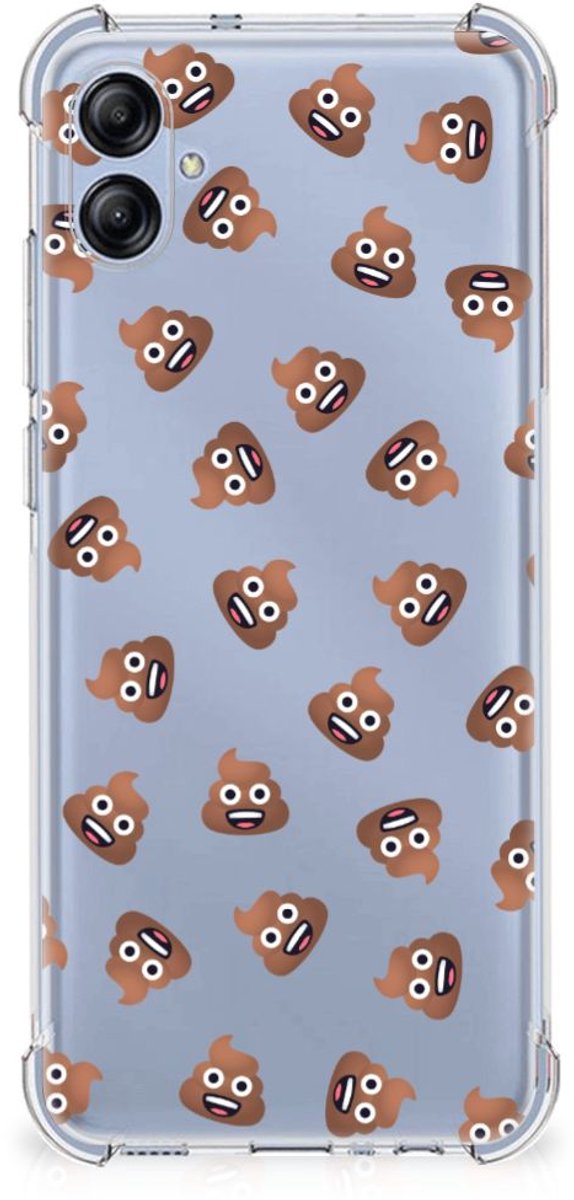 Doorzichtige Silicone Hoesje voor Samsung Galaxy A04e Poep Emojis