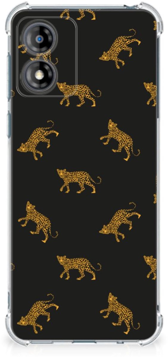 Case Anti-shock voor Motorola Moto E13 Leopards