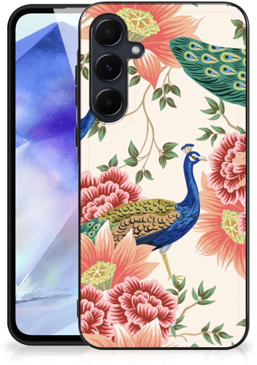 Dierenprint Telefoonhoesje voor Samsung Galaxy A55 Pink Peacock
