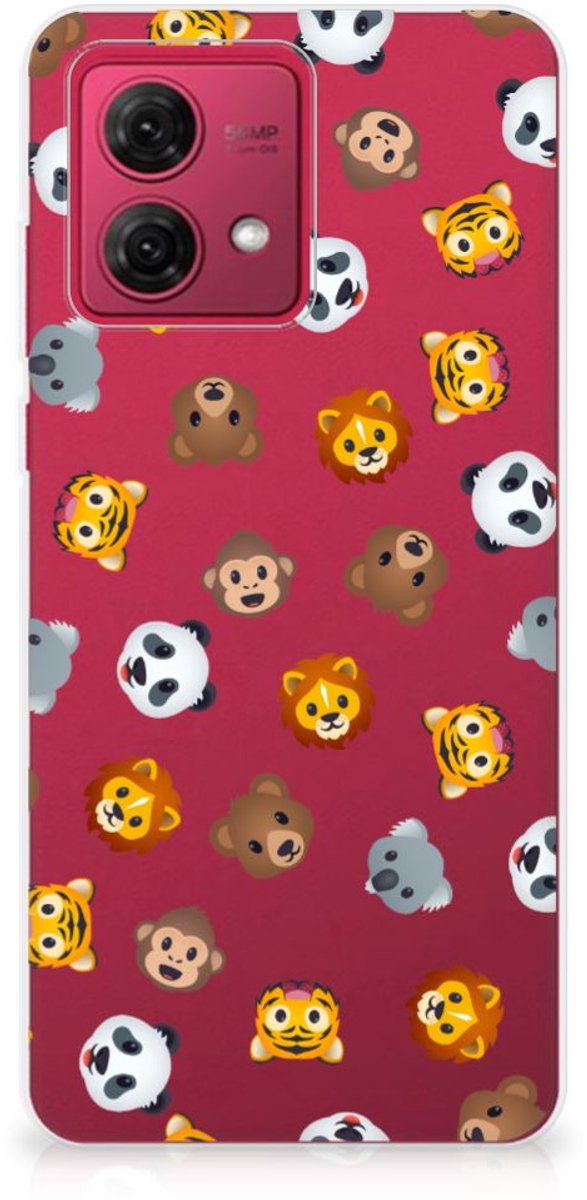 TPU bumper voor Motorola Moto G84 Dieren Emojis