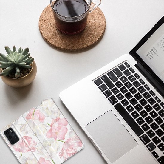 Housse de support cadeau pour Maman OPPO A16 | A16 | A54s Smart Cover Belles Fleurs