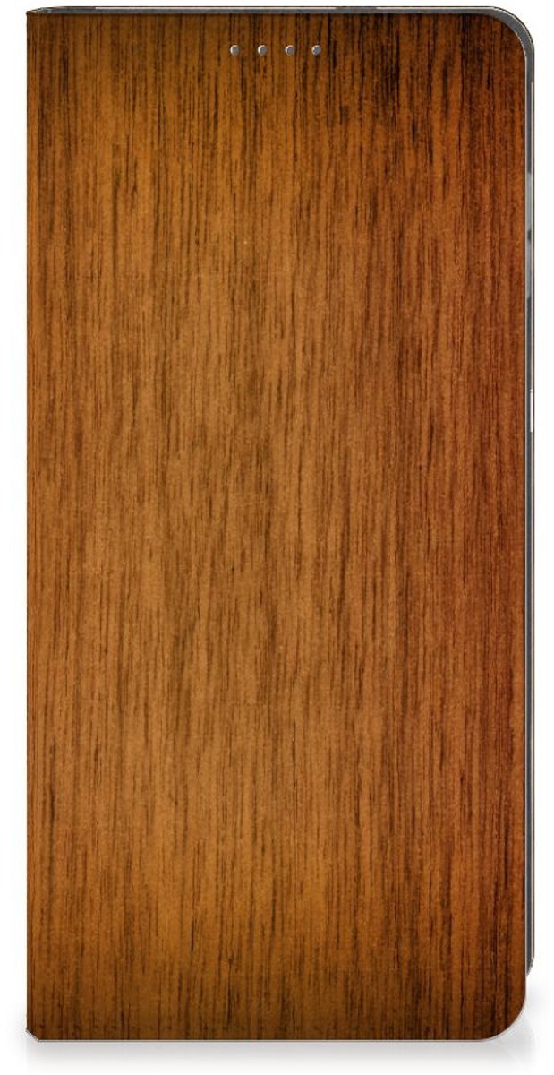 Motorola Moto G14 Book Wallet Case Donker Hout