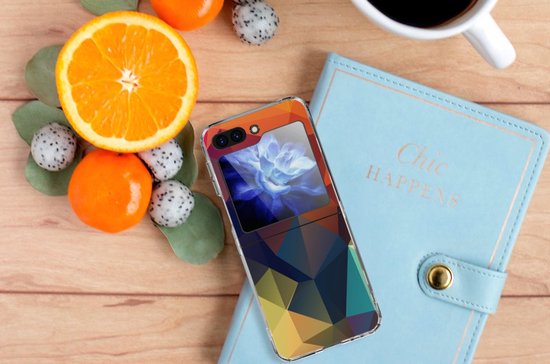 Coque pour Samsung Galaxy Z Flip 5 TPU étui Couleur Polygon