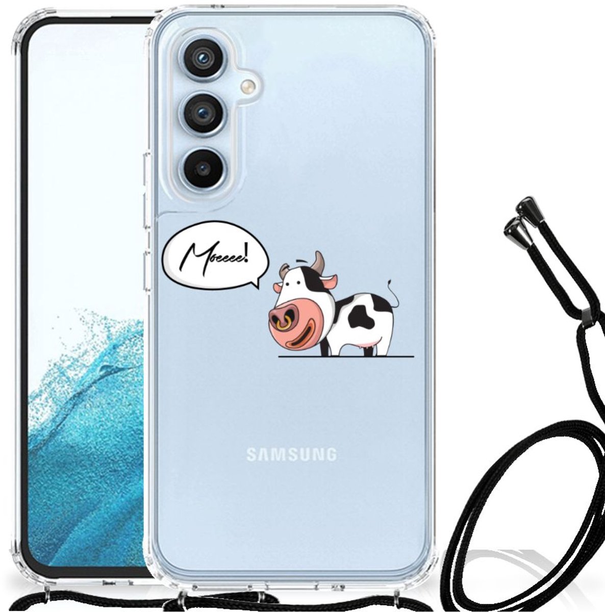 Samsung Galaxy A54 5G Stevig Bumper Hoesje Cheeky Cow