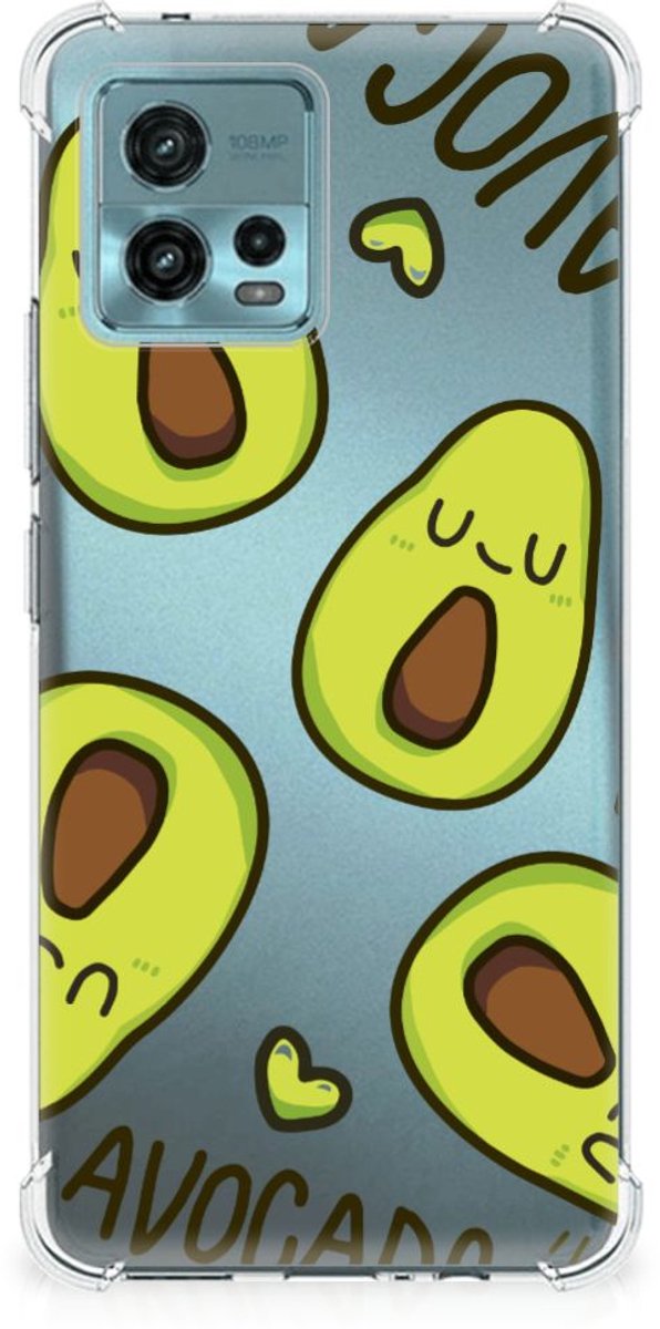otorola Moto G72 Stevig Bumper Hoesje Avocado Singing