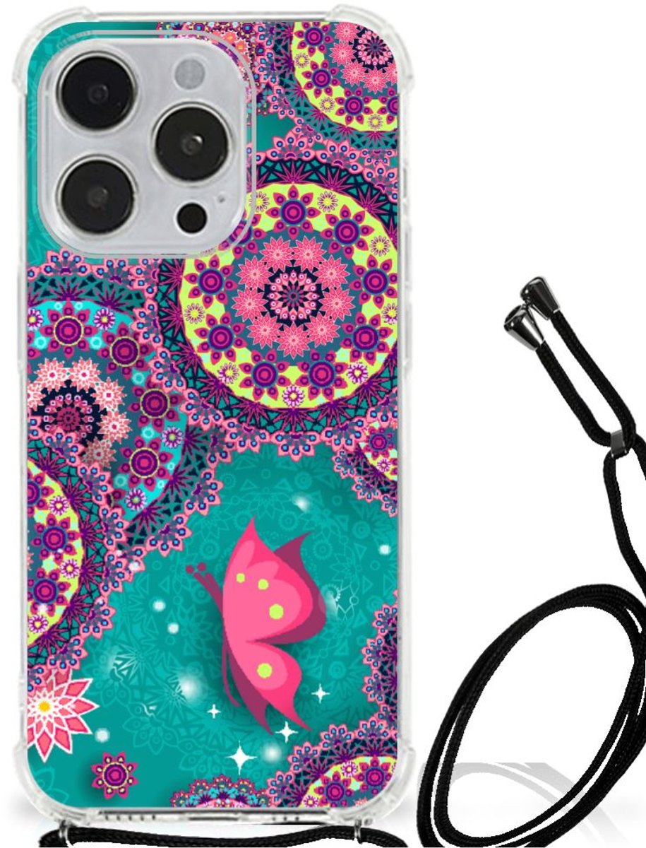 iPhone 14 Pro Back Cover Cirkels en Vlinders