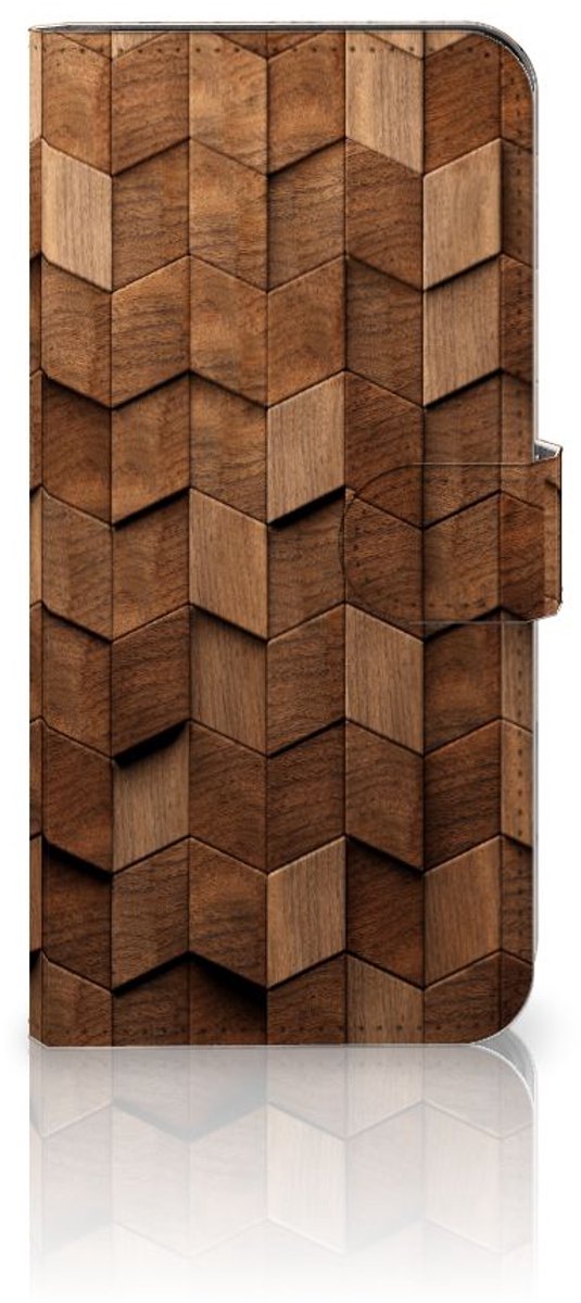 Book Style Case voor OnePlus 11 Wooden Cubes