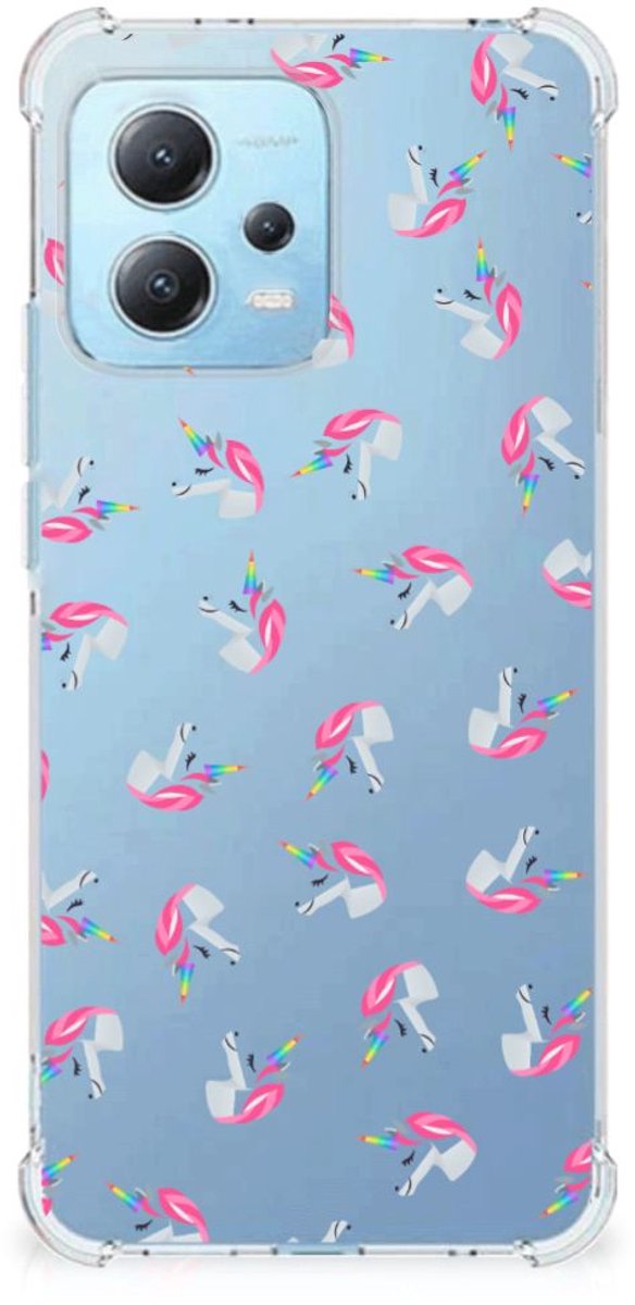Doorzichtige Silicone Hoesje voor Xiaomi Redmi Note 12 5G Unicorns