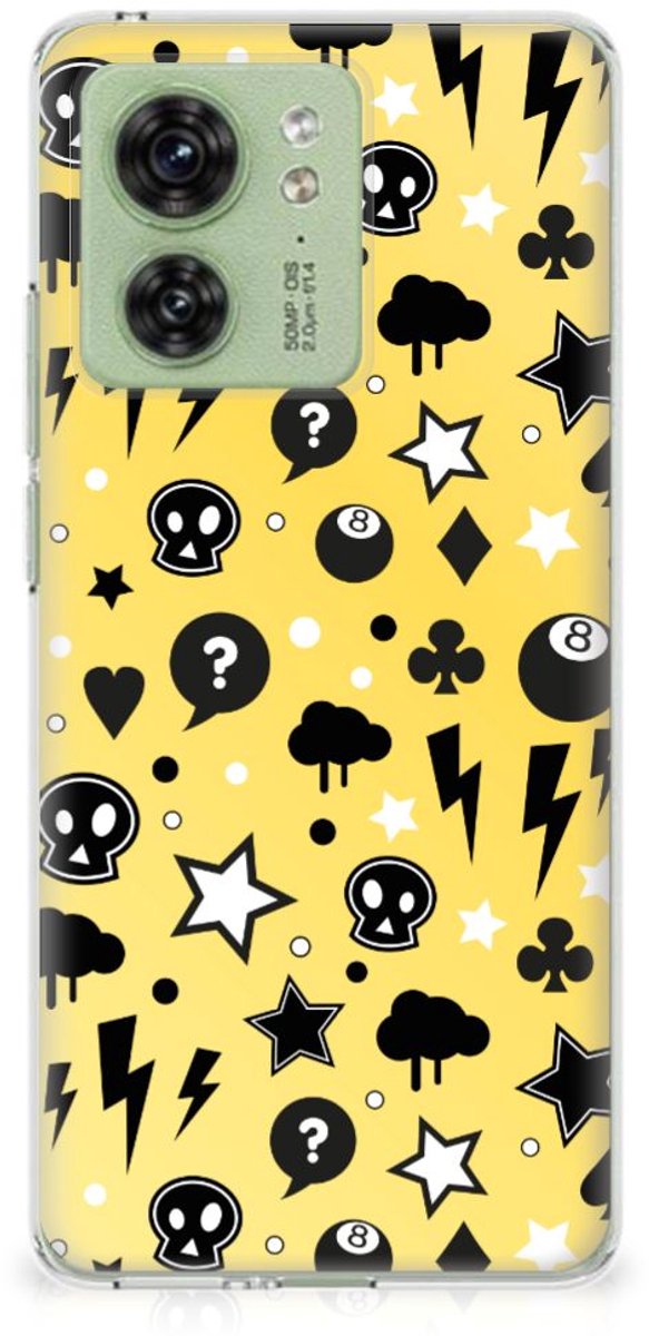 Silicone Back Case Motorola Edge 40 Punk Geel