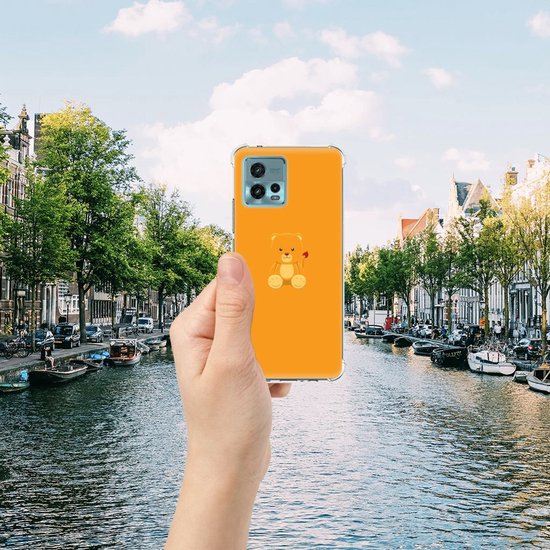 Coque en silicone TPU otorola Moto G72 Coque pour téléphone avec bordure transparente Bébé Bear