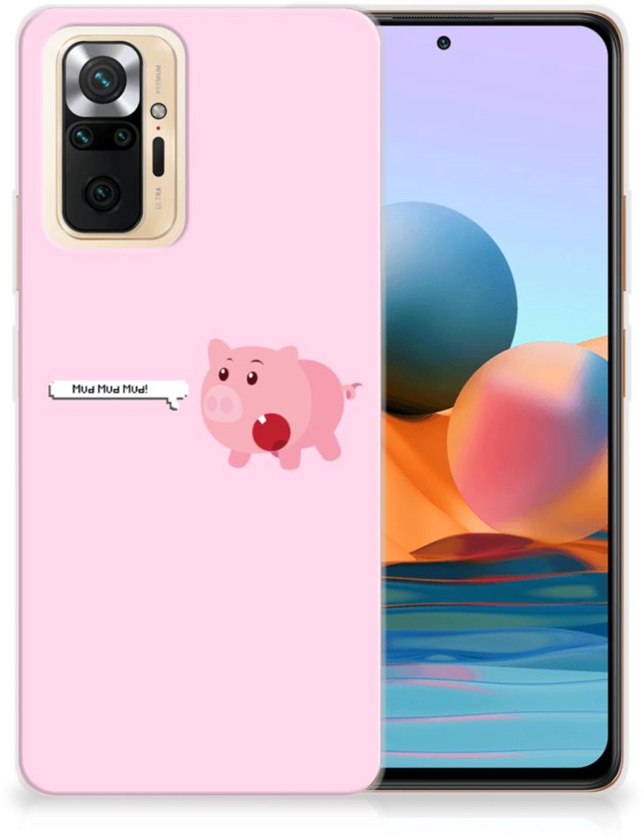 Xiaomi Redmi Note 10 Pro Telefoonhoesje met Naam Pig Mud