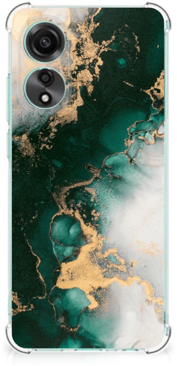 Anti-Shock Hoesje voor OPPO A78 4G Marmer Groen