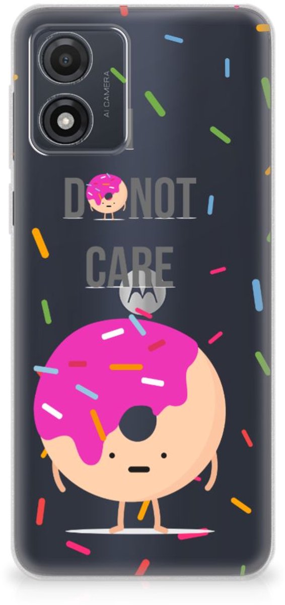 Motorola Moto E13 Siliconen Case Donut Roze