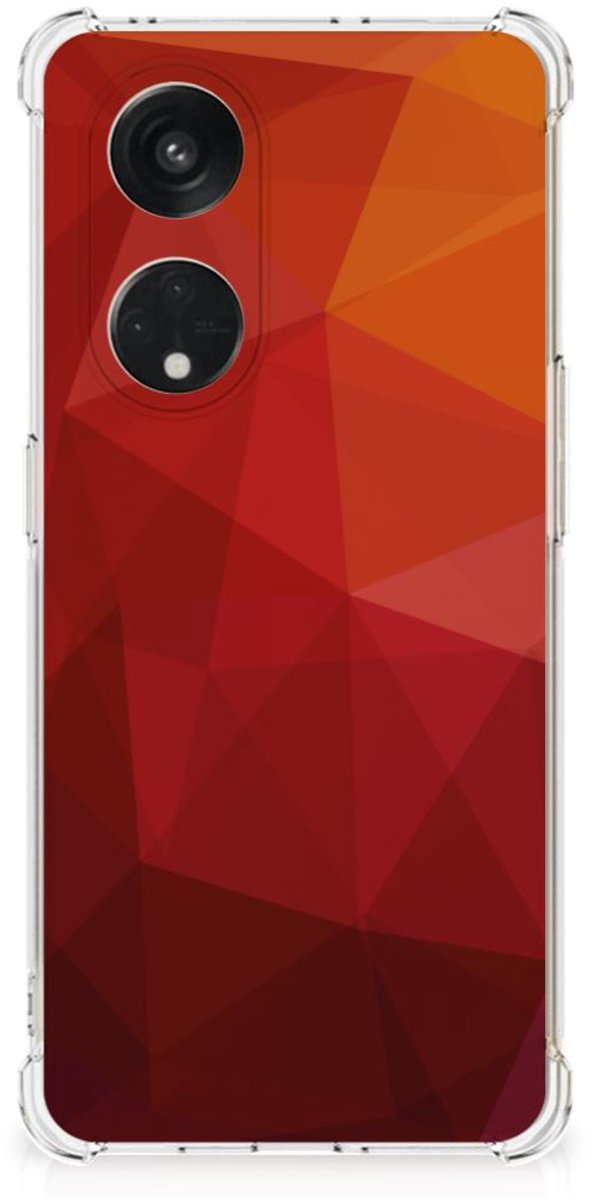 Shockproof Case voor OPPO Reno8 T 5G Polygon Red