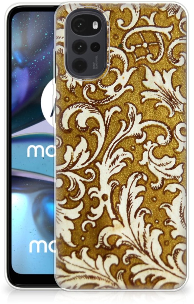 Siliconen Hoesje Motorola Moto G22 Barok Goud