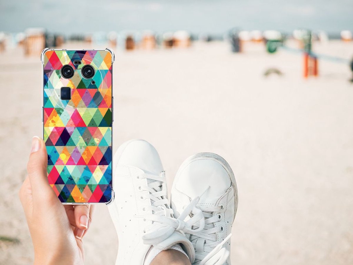 OPPO Find X6 Doorzichtige Silicone Hoesje Geruit