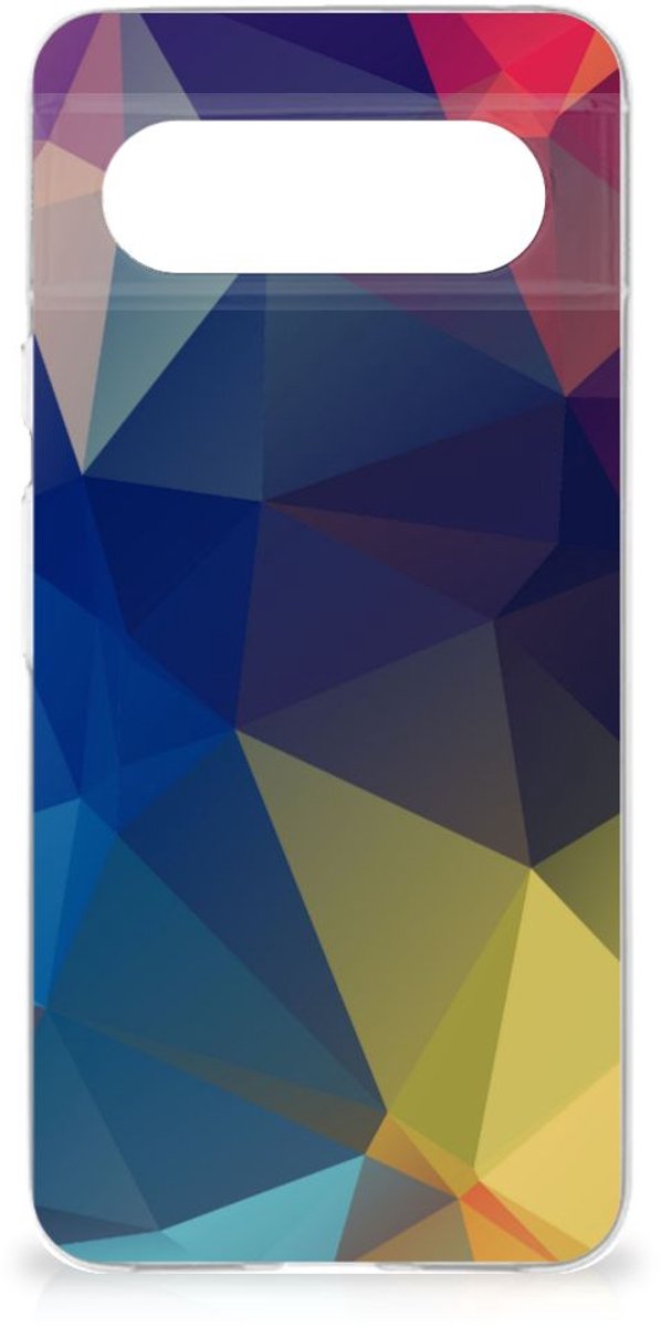 Google Pixel 8 TPU Hoesje Polygon Dark