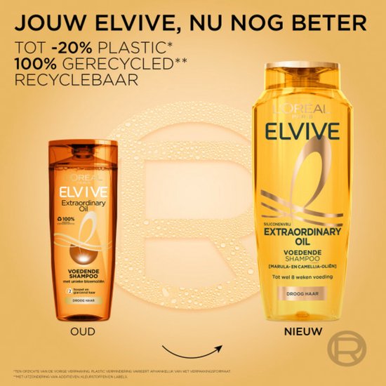 L’Oréal Paris Elvive Extraordinary Oil Shampoo - Voor droog haar - Met marula- en camelia-olie - 250 ml