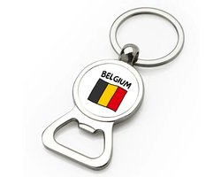 Akyol - belgium vlag flesopener - België - reizigers - toerist - verjaardagscadeau - souvenir - vakantie - kado - gift - geschenk - 9 bij 3 cm