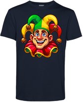 T-shirt Nar-Harlekijn | Carnavalskleding | Foute Party | Navy | maat 5XL
