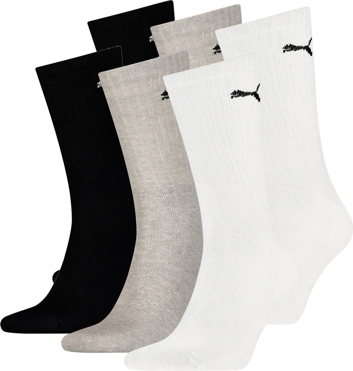 SOKKEN 6 paar Puma sportsokken tennissokken 49 Unisex voor hem en haar Zwart