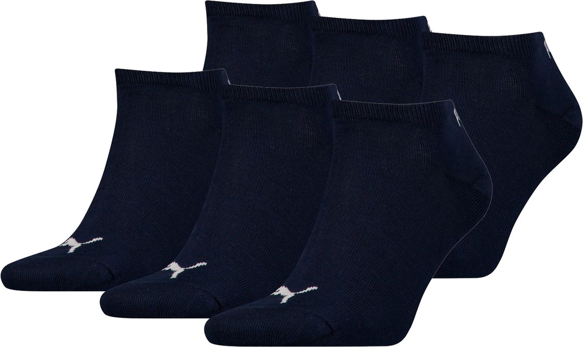 SOKKEN 6 paar Puma sneaker onzichtbare sokken 49 Unisex sokken voor dames en heren Marineblauw