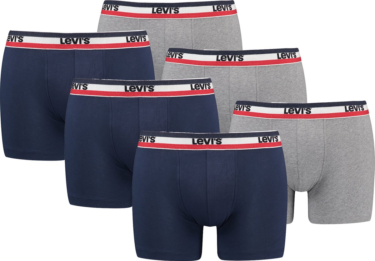 BOXERS 6-pack Levi's Sportswear Logo herenboxershorts, ondergoed gemaakt van biologisch katoen