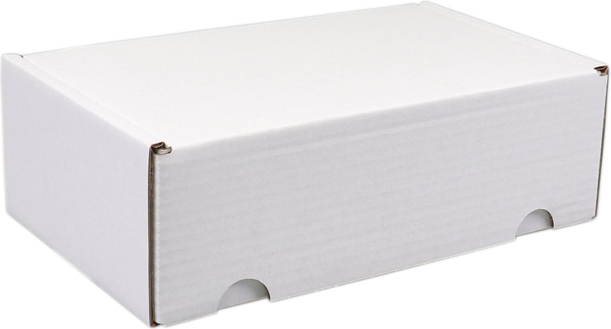 SendProof® Postpakketdoos | golfkarton | 140x260x70mm | gestanst | wit | 25 stuks