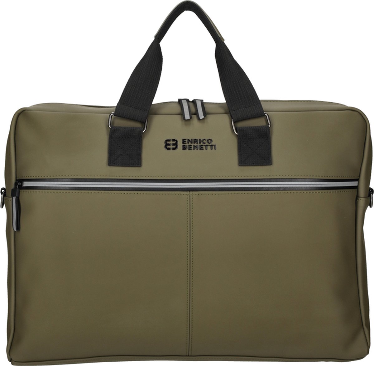 Enrico Benetti Bergen PU Laptop Shoulderbag 17" khaki schoudertas heren