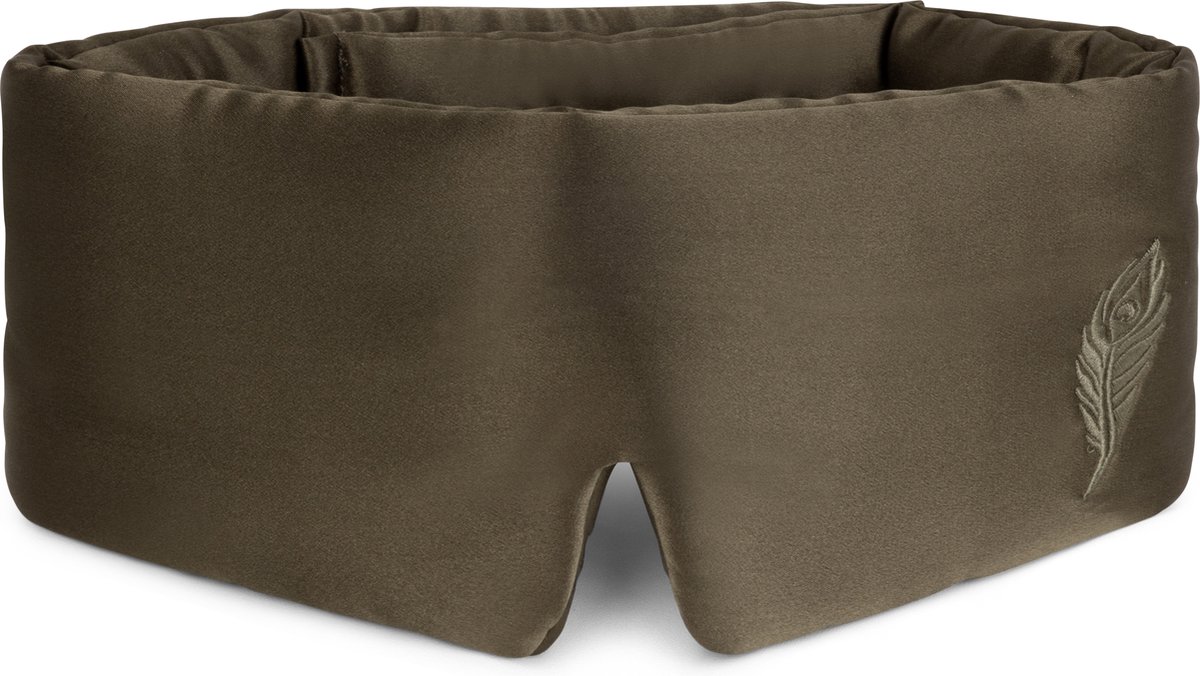 MindBaas - Zijden Slaapmasker - Eco - Verstelbaar - Donkergroen - 100% verduisterend - Ademend - Oogmasker - Eye Mask - Slaapmasker Mannen en Vrouwen - Kinderen - OEKO-TEX gecertificeerd