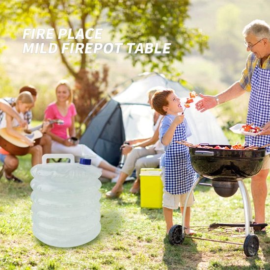 Opvouwbare 10 Liter jerrycan set (4 stuks) - handvat - met kraan - 10L Wateropslag- BPA-vrij - camping - transparantWatertank-Watercontainer van Merkloos — afbeelding 2