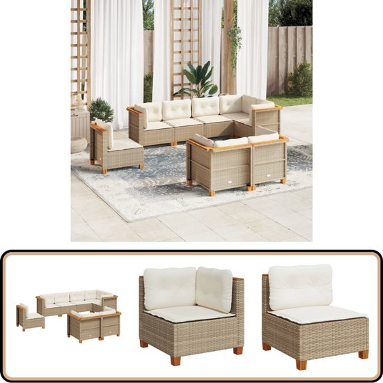 vidaXL 4-delige Loungeset met kussens - Grijs - Loungeset - Tuinset - Lounge vidaXL 4-delige Loungeset met kussens - Grijs - Loungeset - Tuinset - Lounge