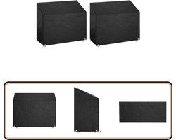 vidaXL Tuinbankhoezen 2 st - 160x70x70/88 cm Tuinbankhoes - Hoes Tuinbank - Buitendecoratie - Tuindeco - Waterbestendig
