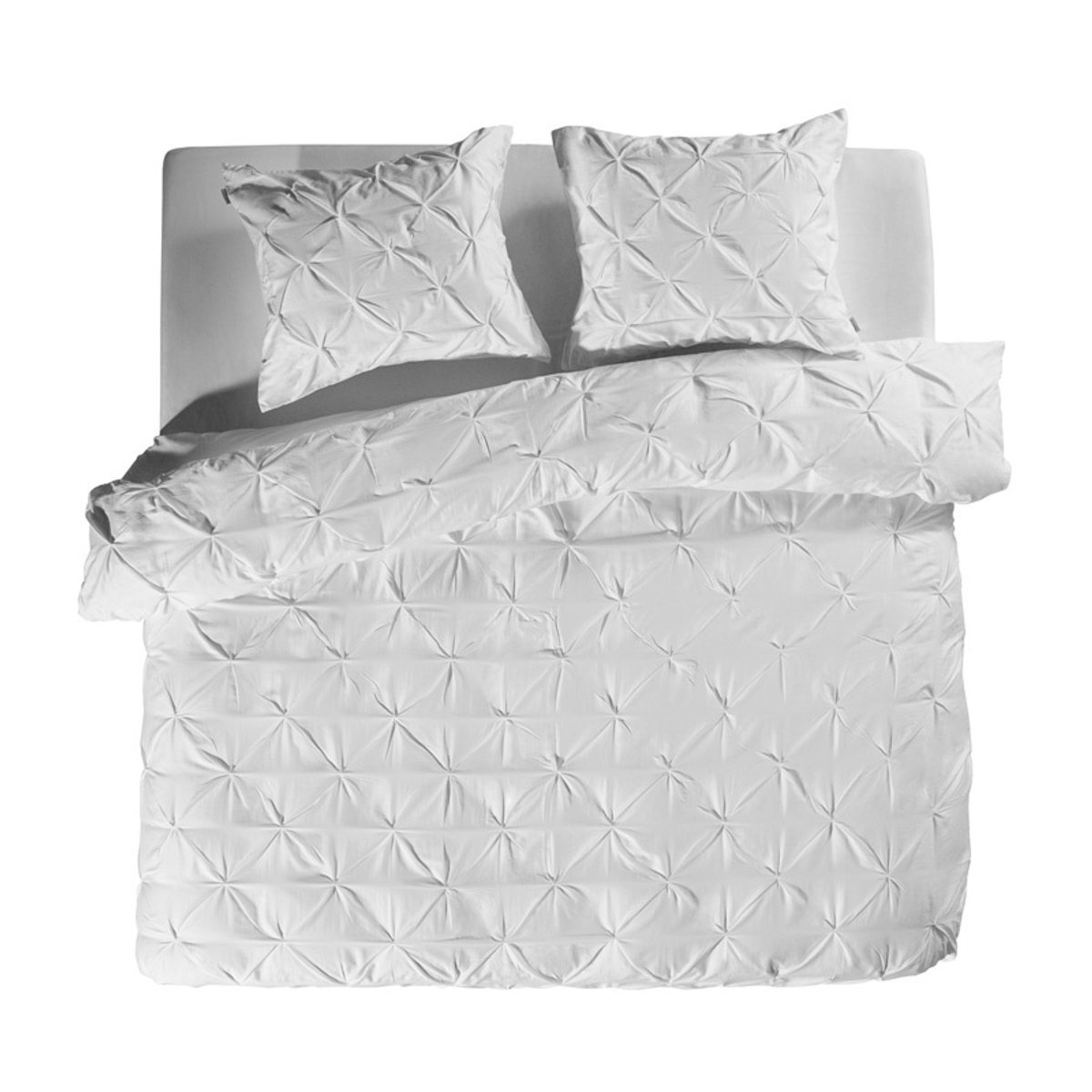 Yellow Nova Dekbedovertrek - Eenpersoons - 140x200-220 cm - Offwhite