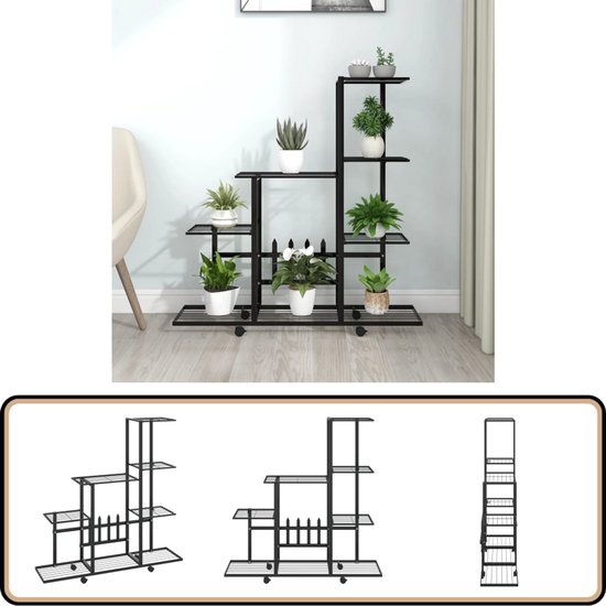 Plantenstandaard metaal 91x25x83 cm plantenzuil en plantenrek