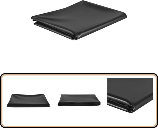 vidaXL Vijverfolie PVC Zwart 0,5mm 2x1m Vijverfolie - Pvc Folie - Vijverbekleding - Zwembadfolie - Tuingereedschap