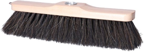 Houten binnenbezem 28 cm inclusief metalen telescoopsteel geel 80 - 130 cm - Zachte kamerbezems van Houten — afbeelding 2