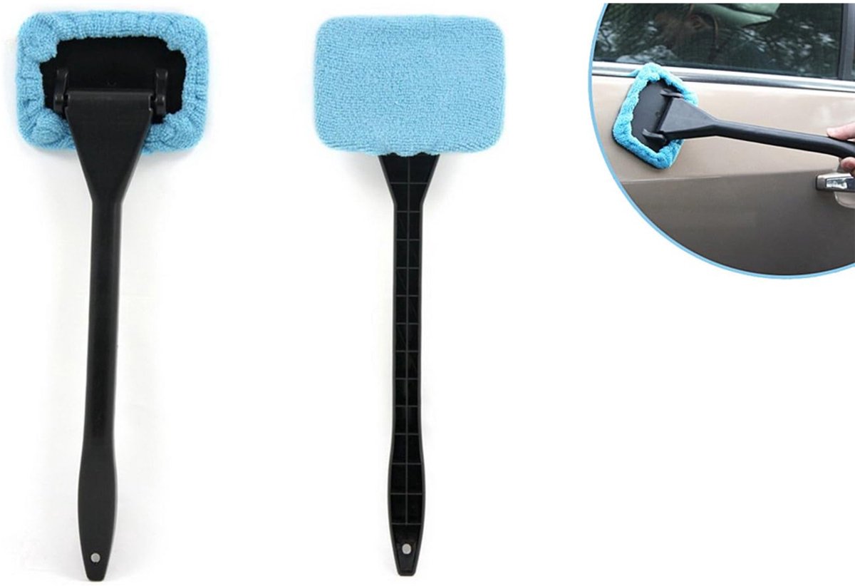 2 stuks auto voorruit reinigingsborstels - ruitenwissers - ruitensproeiers - auto ruitenwissers - microvezeldoek - anticondens - ruitenwissers tegen condensatie - lichtblauw