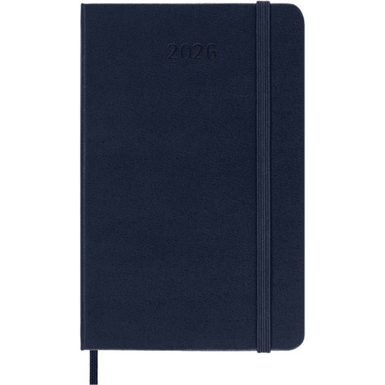 Moleskine 12 Maanden Agenda - 2026 - Wekelijks - Pocket - Harde Kaft - Saffier Blauw