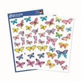 Autocollants papillon 3 feuilles