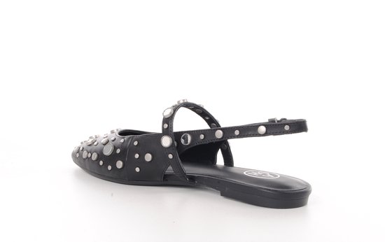 Escarpins à bride arrière Brenda d'Ash Italia en cuir noir avec clous