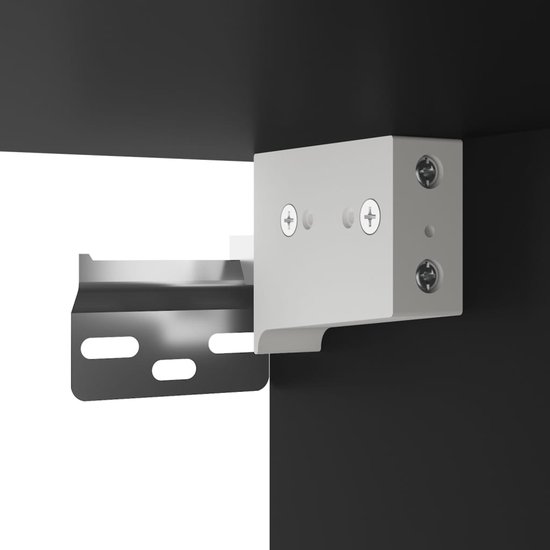 vidaXL Armoires suspendues 2 pcs Bois fini Noir - Armoire Armoires murales murales - Armoire suspendue - Armoire suspendue