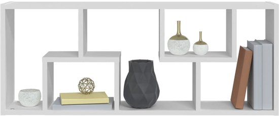 vidaXL Étagère murale Blanc 36x16x90 cm Aggloméré - Étagère - Planches - Étagère - Etagères