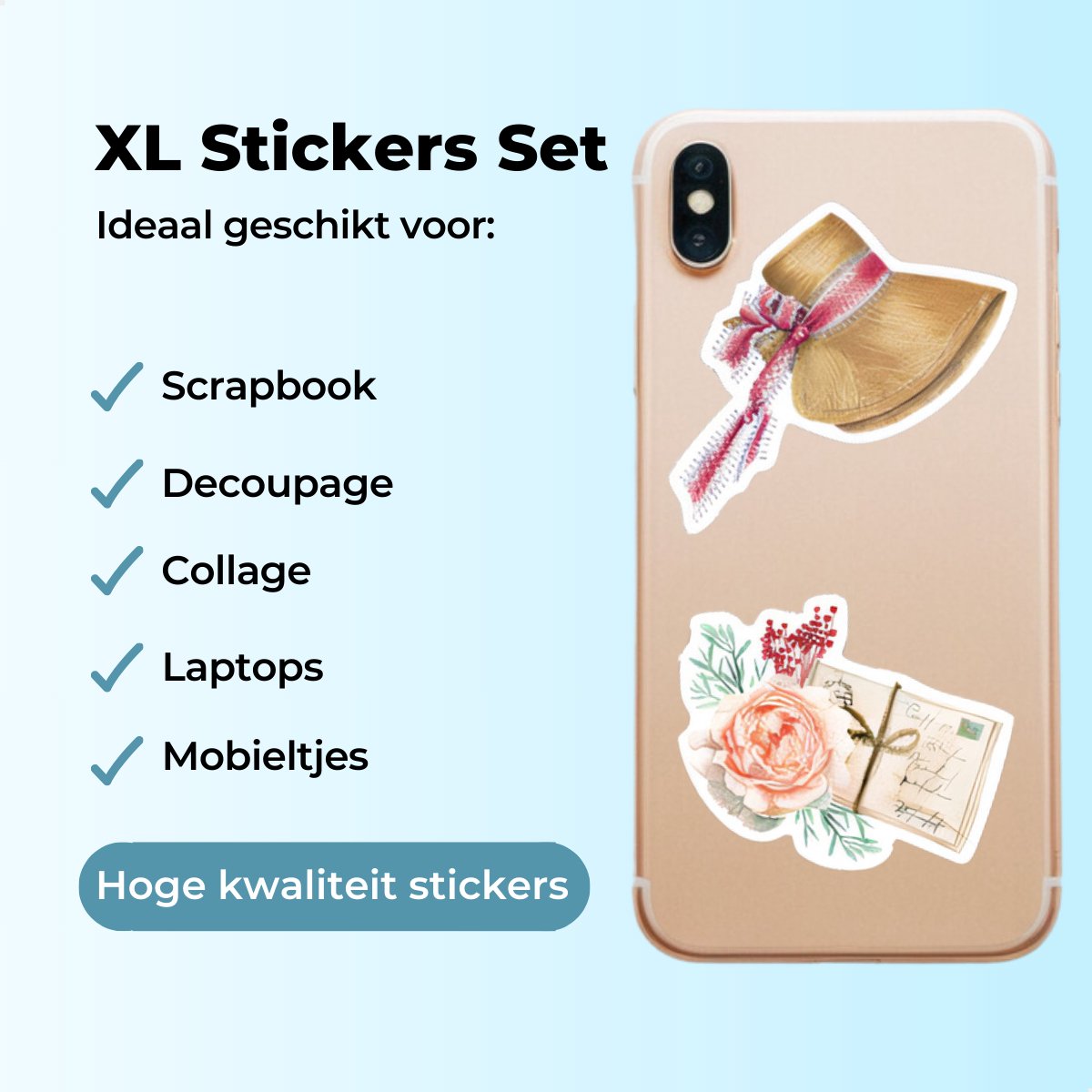 RENALUX Journal Stickers - Journaling Producten - Stickers Volwassenen - Stickers Bullet Journal - Stickerboek - Stickervellen - Journal Spullen - Journal Stickerboekje - Retro Stickers - 202 Stickers — afbeelding 4