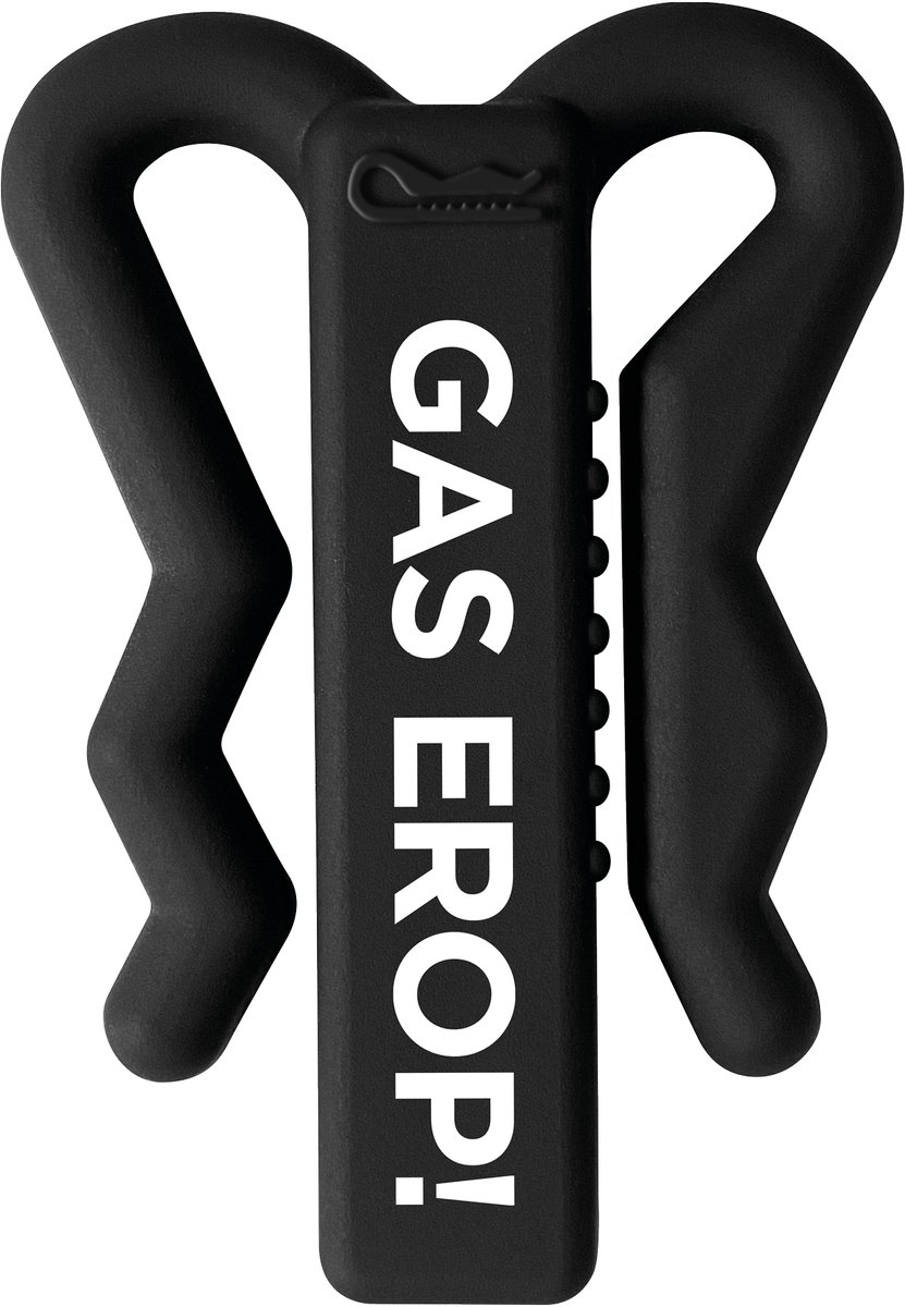 Grippo - Gas erop! - Zwart - Herbruikbare Festival Bekerhouder - Cupholder - Cupkeeper - Gadget - Duurzaam - Plastic Beker - Festival Dop - Festival Oordopjes - Bier l
