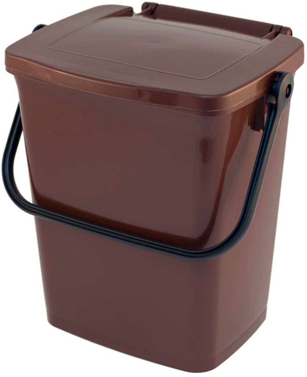 Goedkoopste V-Part - Minimax rechthoekig 7 ltr - Polypropylene - bruin - Prullenbak