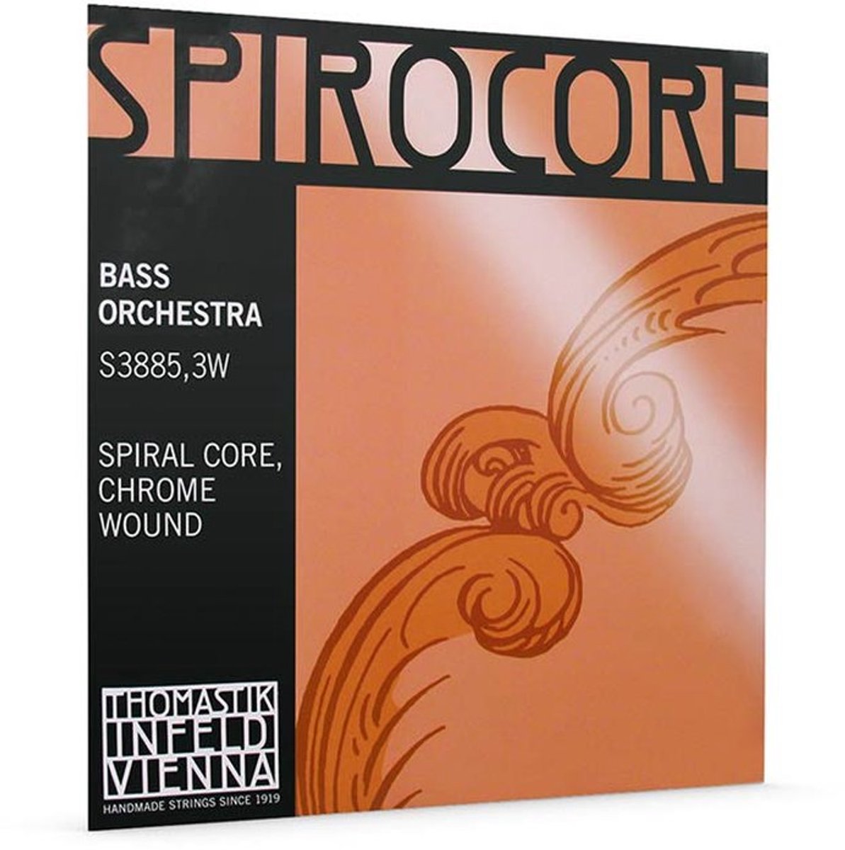Thomastik Infeld THS-38853W double bass string D-2 3/4 (string lenth 106cm) light, spiral core, chrome