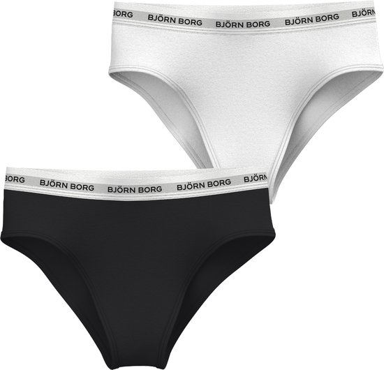 Björn Borg Core High Waist Briefs pour femme - slip taille haute (pack de 2) - multicolore - Taille : XS