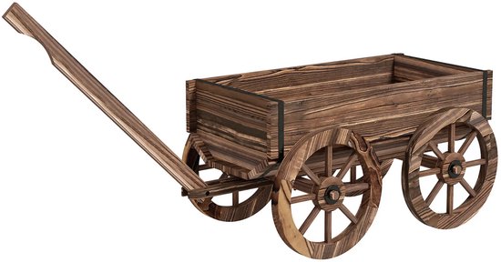 Bacs à fleurs d'extérieur - Jardinière - Brouette à fleurs - Pot de fleurs - 120 x 41 x 50 cm