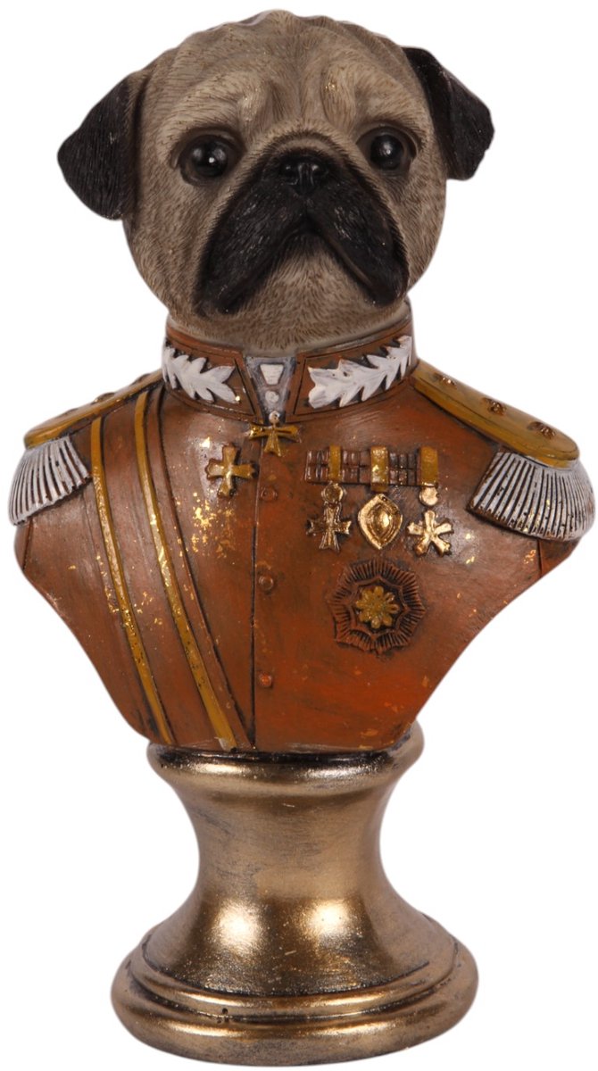 Baroque - Decoratief beeld of figuur - Hond resin 17 cm - 17x10x17 - Polyresin